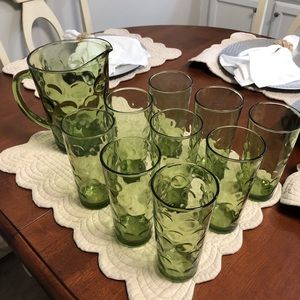 Vintage Pitcher and Glasses.